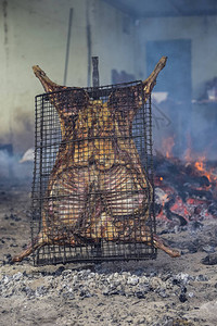 拉潘帕省烤羊肉串背景