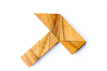 白色背景的锤子形状木图画拼图Woodtangr图片