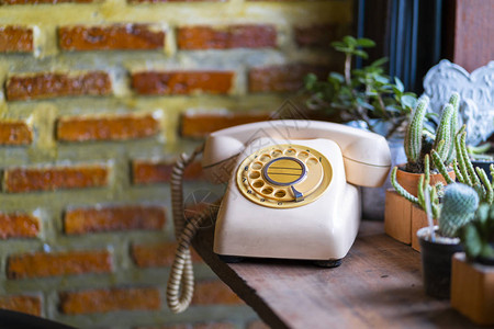 老式电话花园背景图片