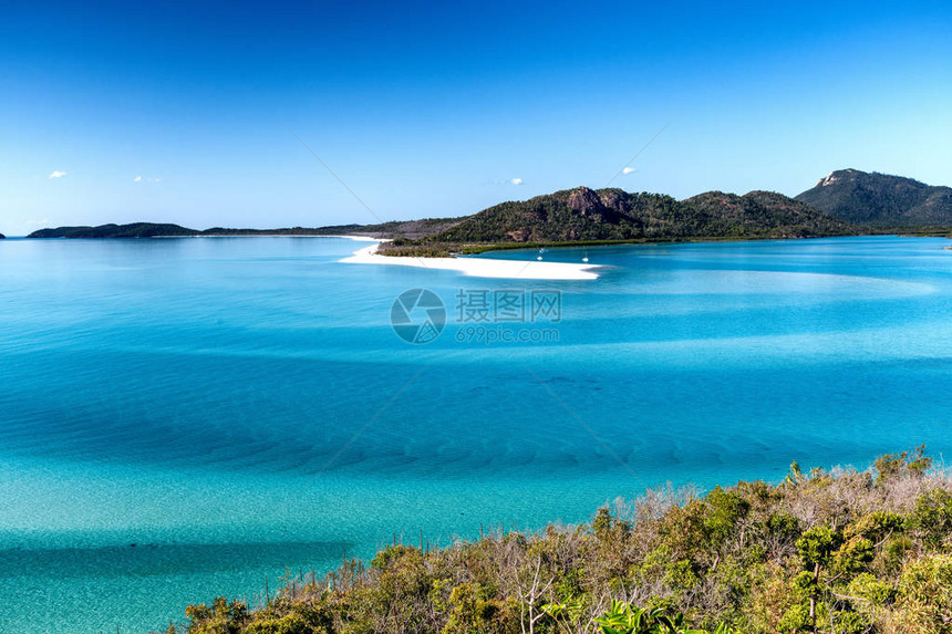 澳大利亚Whitsunday群岛白海图片