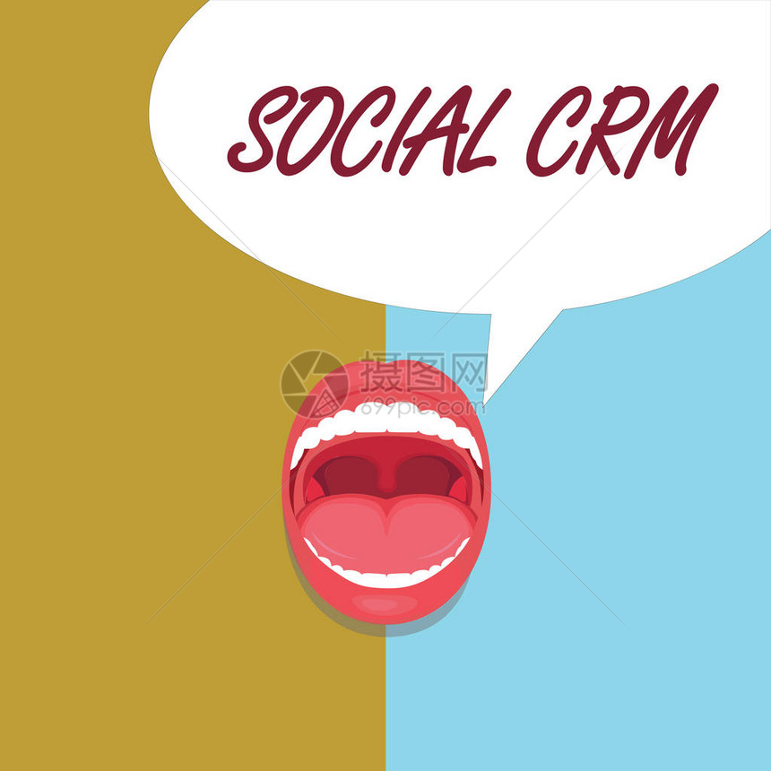 手写文本社交Crm概念含义客户关系分析用图片