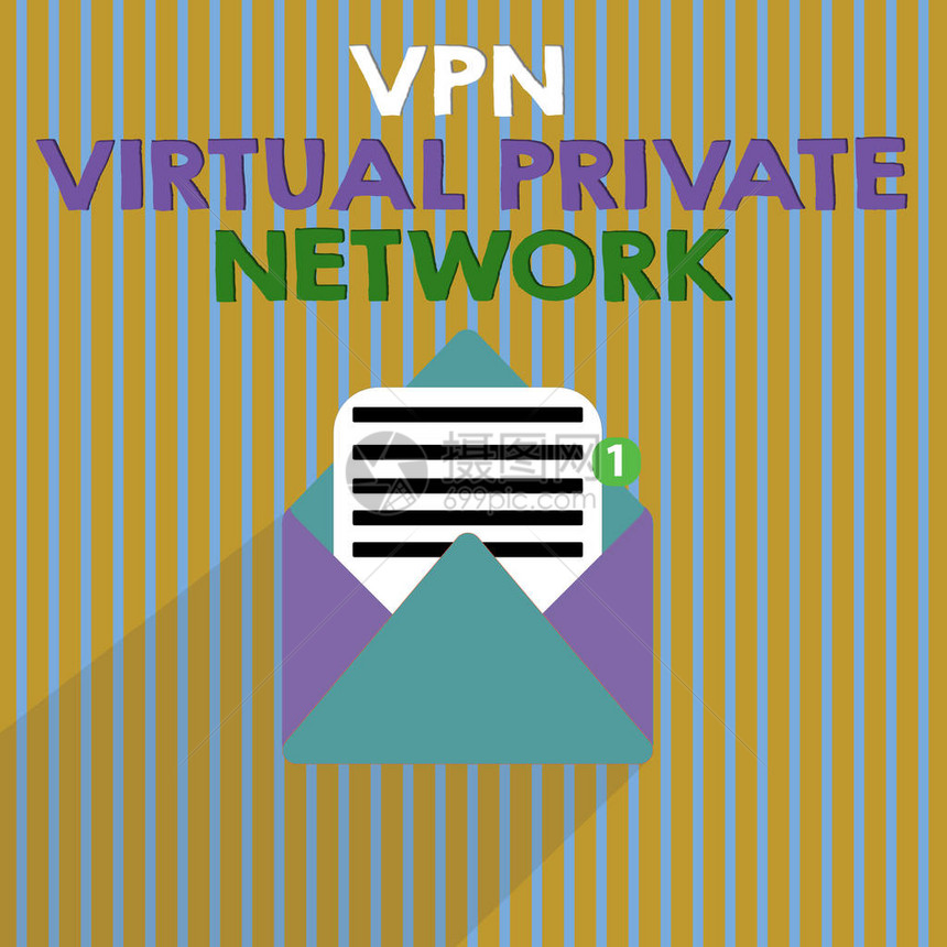 文字书写文本Vpn虚拟专用网络通过Internet进行安全加密连图片