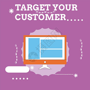手写文本针对你的客户概念意指裁缝营销切片定义潜在消费者图片
