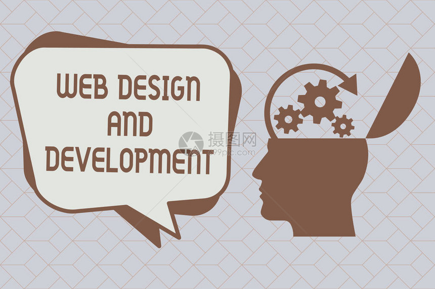 显示Web设计和开发的文本符号网站制作和维护中的图片