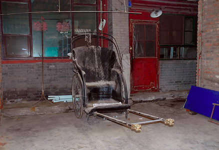 胡同里的老黄包车北京图片