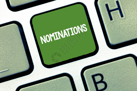 显示提名的文本符号概念照片建议某人或某物对于工作职位或奖项图片