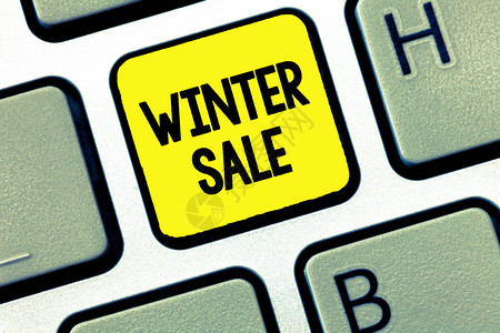 文字书写文本冬季销售年底提供折扣的商业概念假日图片