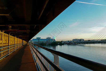 奥地利维恩多瑙河大桥河流建设和图片