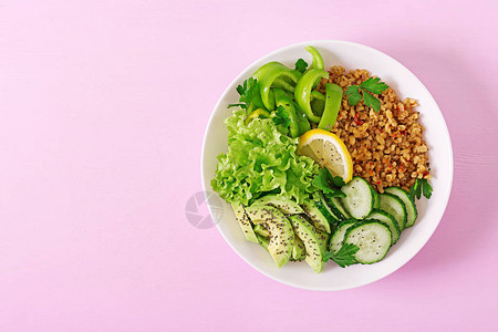 概念健康食品和运动生活方式素食午餐健康饮食适当的营养图片
