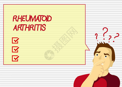 手写文字风湿关节炎概念是指可造成共同疼痛和损害的图片