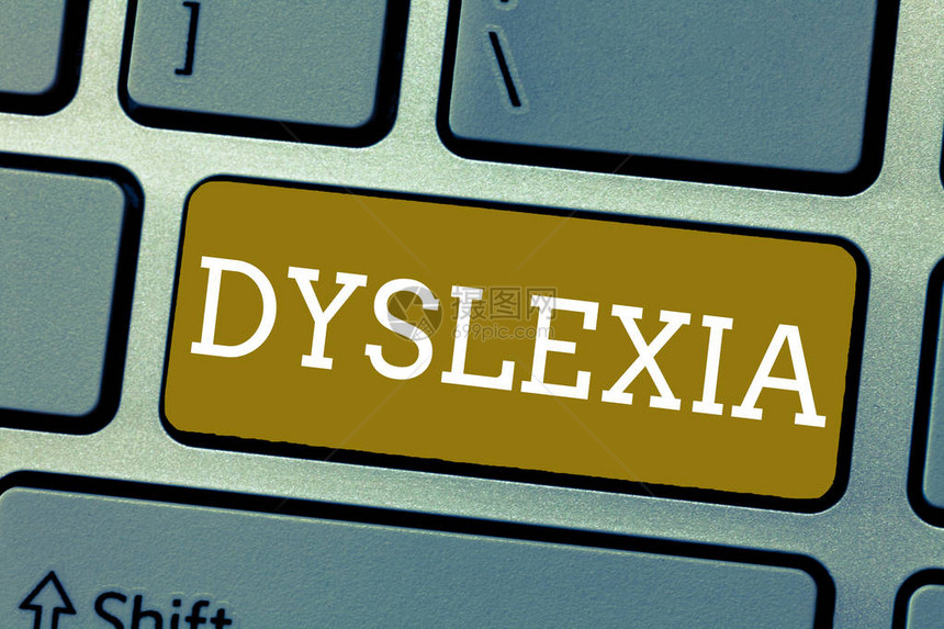 手写文字Dyslexia概念意指在学习阅读和改进方面图片