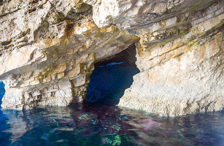 蓝色洞穴希腊萨辛托斯图片