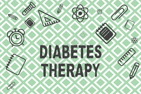 手写文本糖尿病治疗概念意义将患者的血糖水平设图片