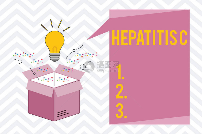显示丙型肝炎的文本符号C概念照片由于感染而图片