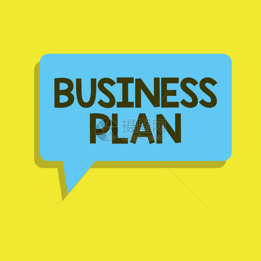 显示商业计划的书写笔记展示结构战略目标和目标财务预图片
