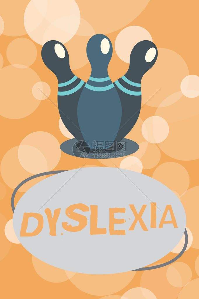 Dyslexia的文本符号概念上的照片紊乱会给学习阅读和图片