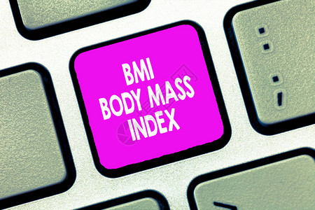显示Bmi身体质量指数的文本符号图片