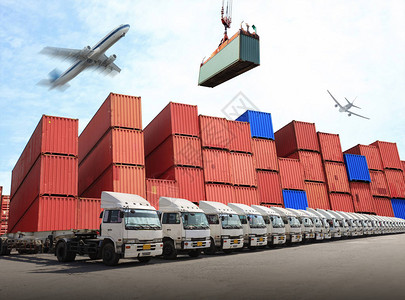 工业集装箱货物运输业务物流进出口系统的集装箱图片
