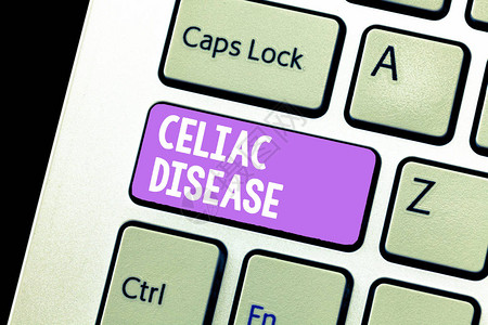 手写文字Celiac疾病概念意指小肠对营养素消化背景图片