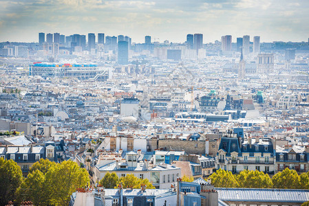来自蒙马特的巴黎全景城市美丽的图片