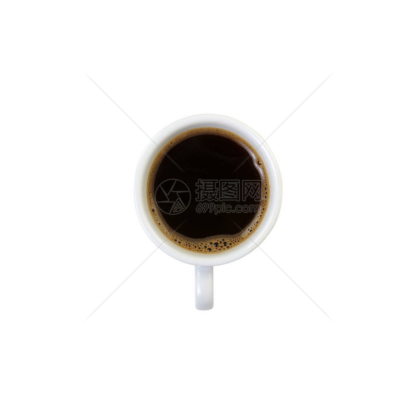 咖啡杯白纸黑图片