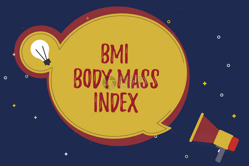 文字书写文本Bmi体重指数基于体重和体重测量的图片