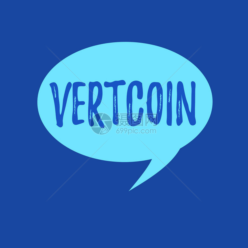 显示Vertcoin的文本符号概念隐喻Inform图片