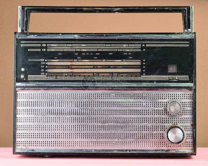从70年代到70年代的回声收音机在一图片