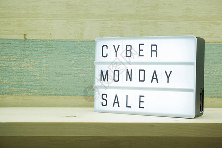 星期一网络销售周一采购物概念字母和木图片