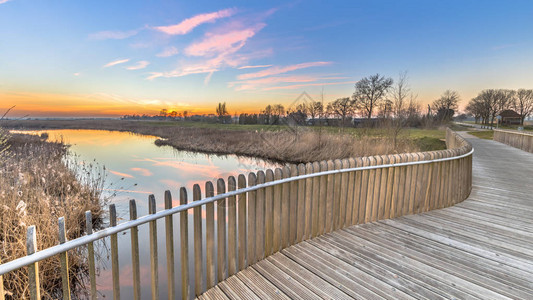 在荷兰格罗宁根的Onlanden自然保护区水涝区图片