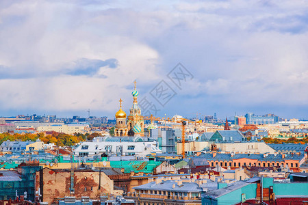 俄罗斯圣彼得堡的救世主教堂城市景象图片