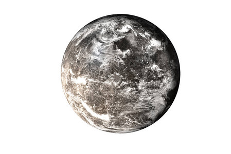 暗褐色石头行星与大气层的幻觉图片