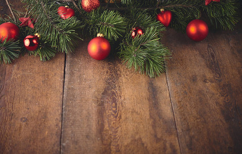 圣诞背景有fir树和黑图片