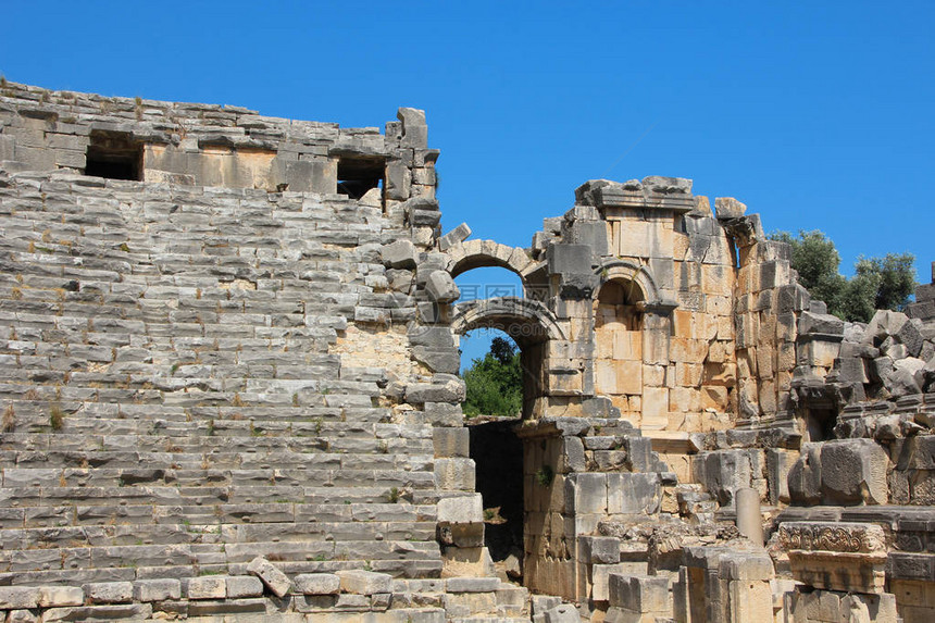 迈拉的古希腊罗马圆形剧场图片