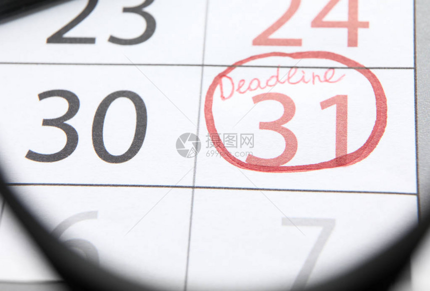 通过提醒日期的放大镜查看日历上的提醒时间列表图片