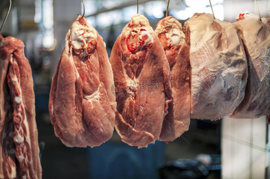 鲜肉牛肉猪肉市场图片