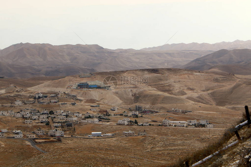 朱迪亚沙漠位于以色列和西岸领土位图片