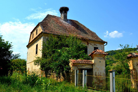 的典型乡村景观和农民住宅图片