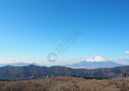 从高处看富士山背景图片