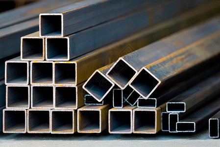 重工业用方形高碳金属管背景图片