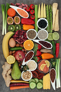 健康生活的超级食品概念图片