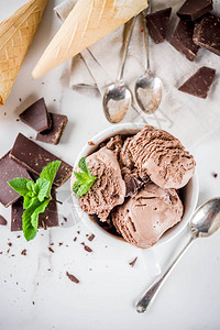 自制巧克力冰淇淋图片