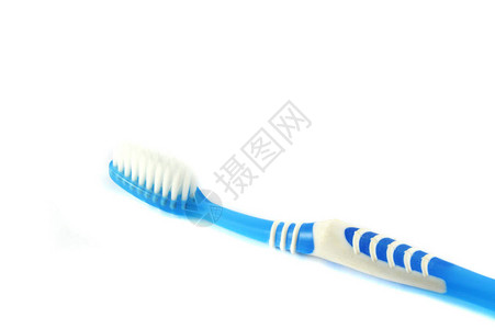 牙刷隔离蓝色和白色牙刷图片