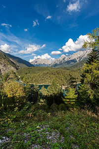 韦特斯坦Zugspitze2962米为威特斯坦山脉和盲西的最高峰背景