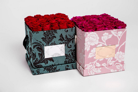 生日花用于家庭装饰婚礼周年纪念生日和其他庆祝活动的鲜花盒背景