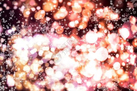 圣诞背景低调的飞雪薄片和深蓝夜晚的恒星美丽的冬季银雪背景图片