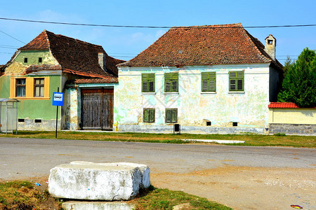 罗马尼亚特兰西瓦尼亚州Mercheasa村强化中世纪福音教堂图片