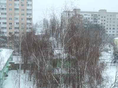 这座城市在街上下雪图片