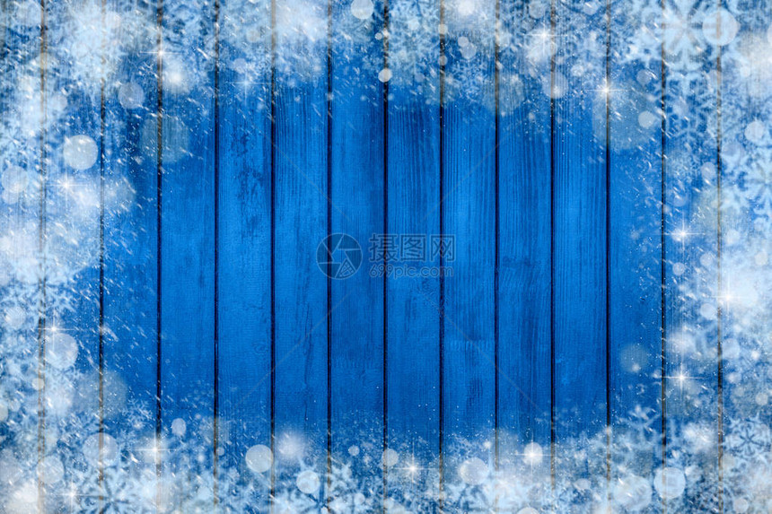 圣诞背景框架有雪和花新的一年装图片