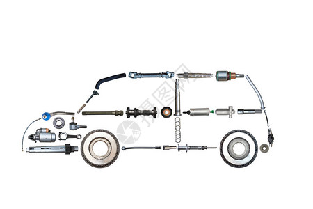 客车由新的汽车零件组装供图片